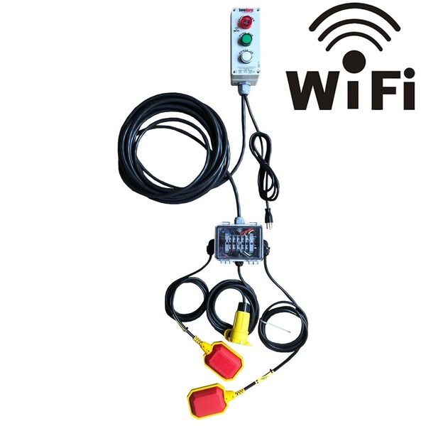 Sump Alarm In/Outdoor Pump Control, High Water Alarm, 120V, 33' Float